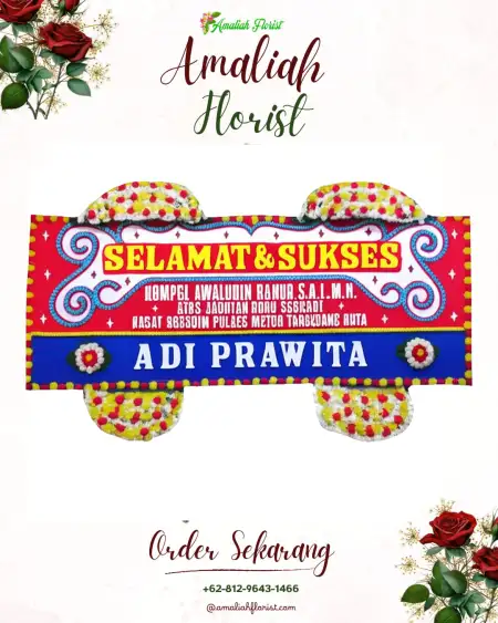 Papan Bunga Ucapan Selamat Samping