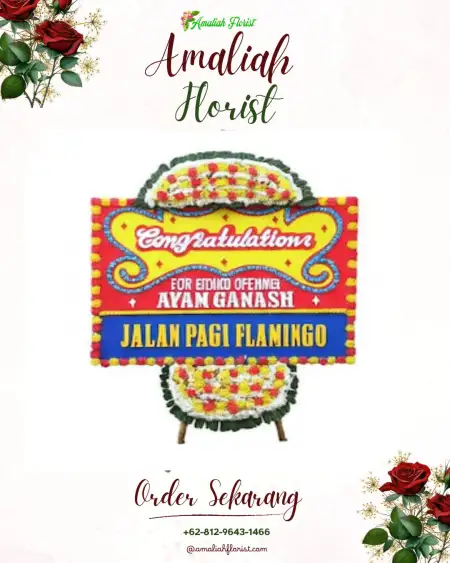 Sewa Papan Bunga Samping